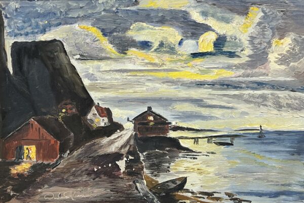 “Twilight’s Embrace” - a painting by European school (XX)