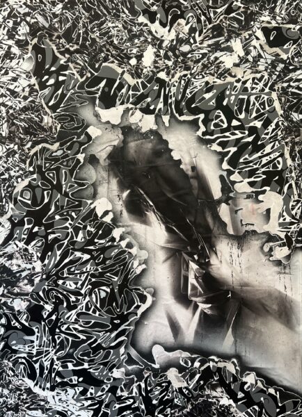 Jazz in Monochrome Dreams - a painting by ENE