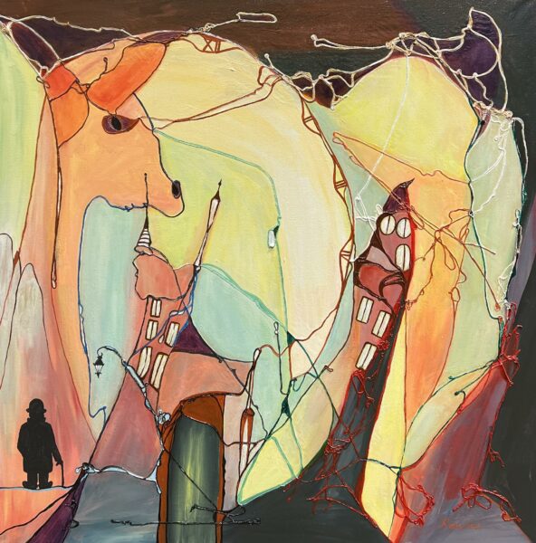 Serenade of Urban Dreams - a painting by Elżbieta Rawicz