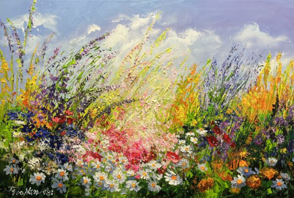 “Symphony of Blooming Whimsy” - a painting by Tadeusz Wojtkowski