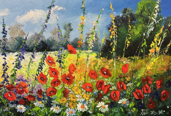 “Elysian Bloom Reverie” - a painting by Tadeusz Wojtkowski