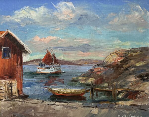 “Echoes of the Distant Tide” - a painting by European school (XX)
