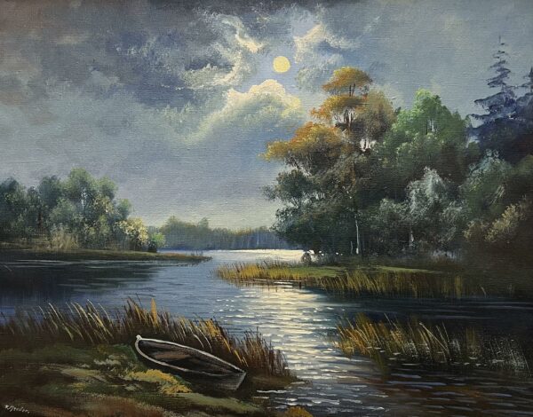 “Moonlit Reverie” - a painting by European school (XX)