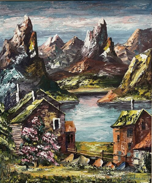 “Echoes of Serene Majesty” - a painting by European school (XX)