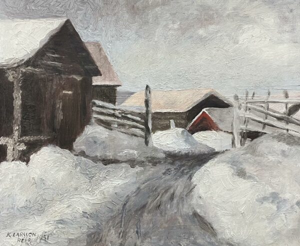 “Echoes of Silent Snow” - a painting by European school (XX)