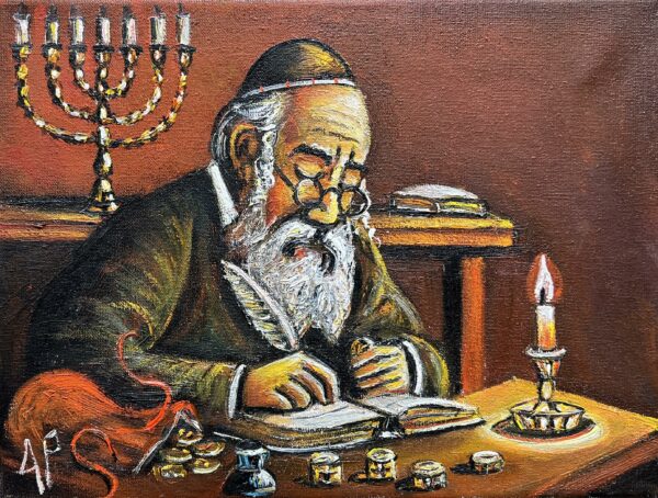 Old Jew - a painting by Artur Partycki
