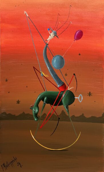 “Echoes of a Dreaming Horizon” - a painting by Jarosław Kiełczyński