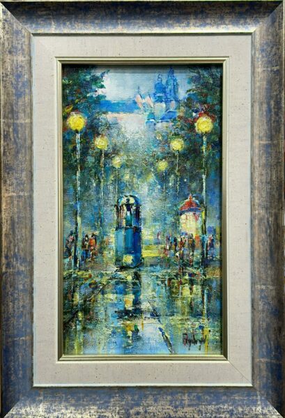 “Serenade of Urban Luminance” - a painting by Danuta Frydrych