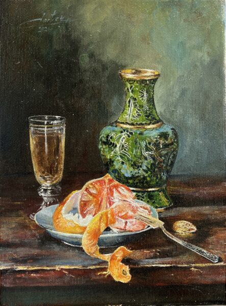 Zielony dzban - a painting by Zbigniew Cortez Zając