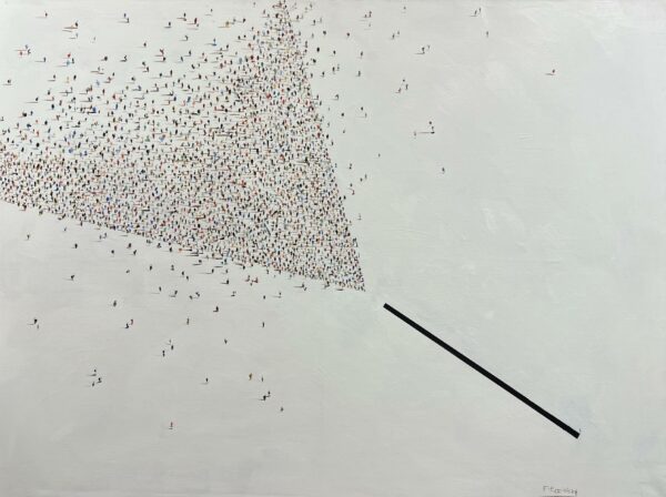 Życie jest straszne ale ja postanowiłem że jest piękne - a painting by Filip Łoziński