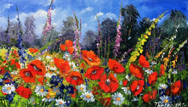 Crimson Interlude - a painting by Tadeusz Wojtkowski