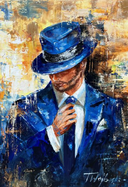 Cobalt Elegy - a painting by Tadeusz Wojtkowski