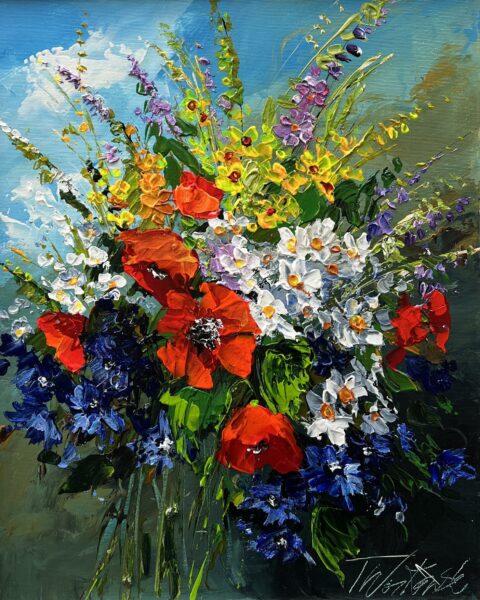 Floral Crescendo - a painting by Tadeusz Wojtkowski