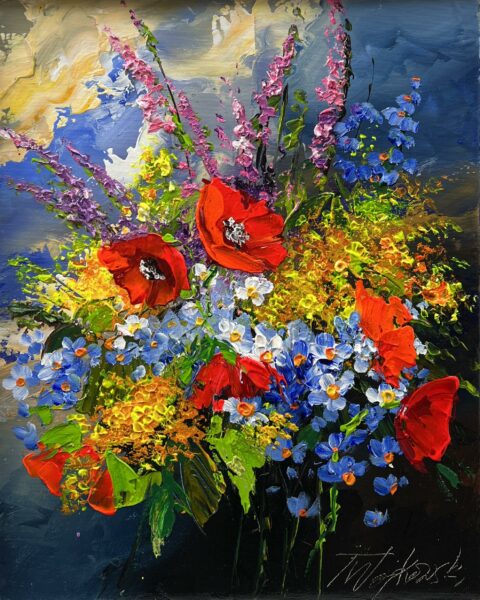 Scarlet Cantata - a painting by Tadeusz Wojtkowski