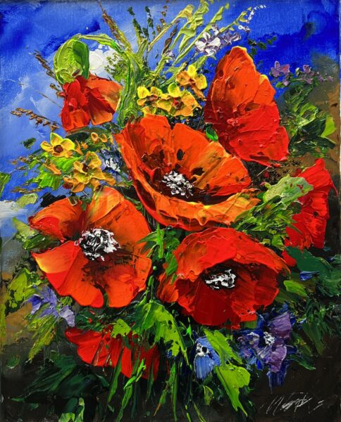 Crimson Rhapsody - a painting by Tadeusz Wojtkowski