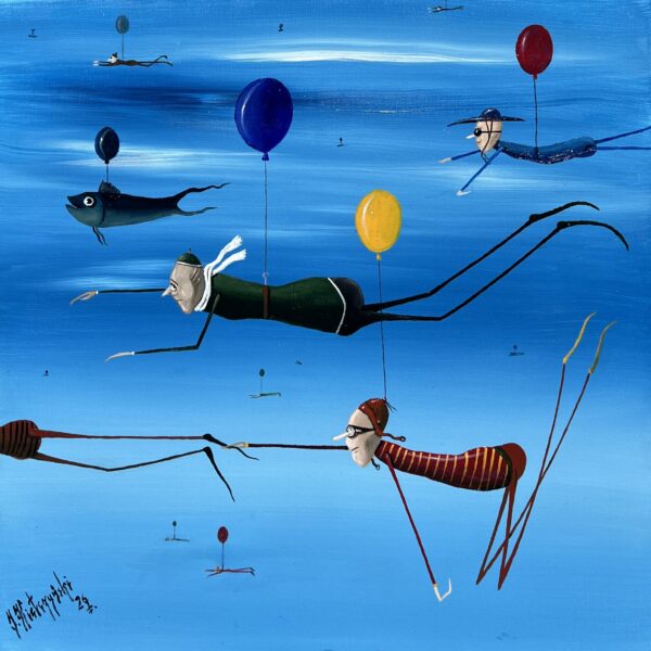 Buoyant Allegory - a painting by Jarosław Kiełczyński