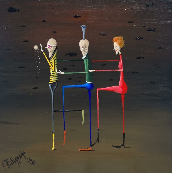 Nocturne on Stilts - a painting by Jarosław Kiełczyński