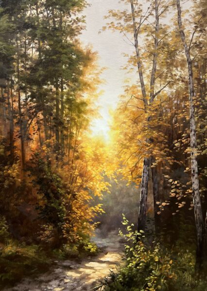 Aureate Path - a painting by Ryszard Michalski