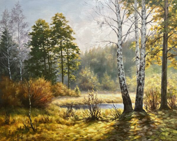 Gilded Clearing - a painting by Ryszard Michalski