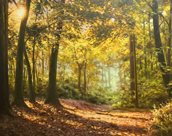 Cathedral of Leaves - a painting by Ryszard Michalski