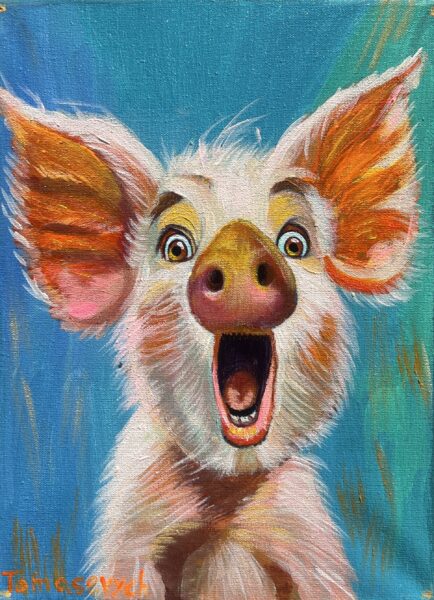 Porcine Rhapsody - a painting by Aleksander Tomasievych