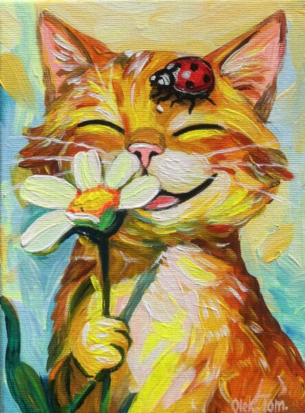 Petaled Mirth - a painting by Aleksander Tomasievych