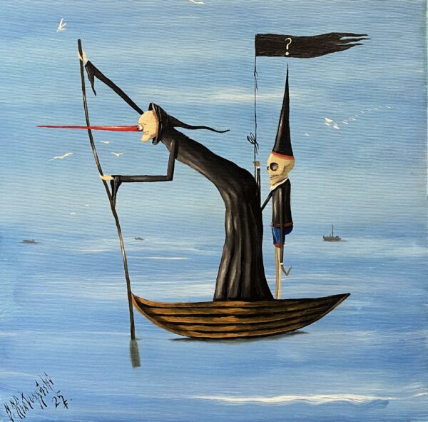 Cartographer of Doubt - a painting by JarosÅ‚aw KieÅ‚czyÅ„ski