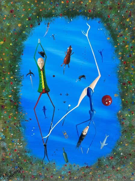 Celestial Garden Ballet - a painting by JarosÅ‚aw KieÅ‚czyÅ„ski