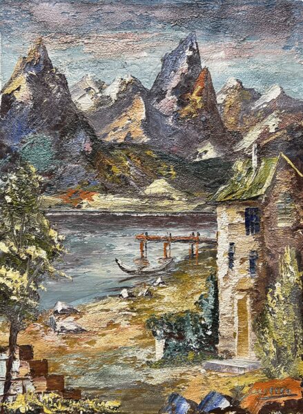 Alpine Palimpsest - a painting by European school (XX)
