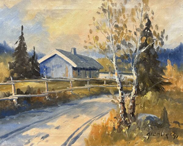 Birch Lullaby - a painting by European school (XX)