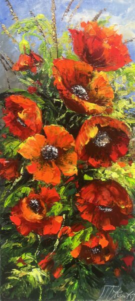 Crimson Cantata - a painting by Tadeusz Wojtkowski