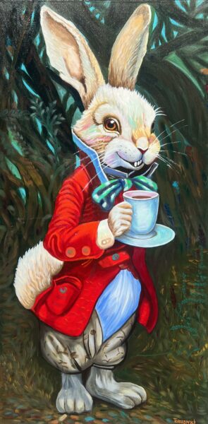 Crimson Appointment - a painting by Aleksander Tomasievych