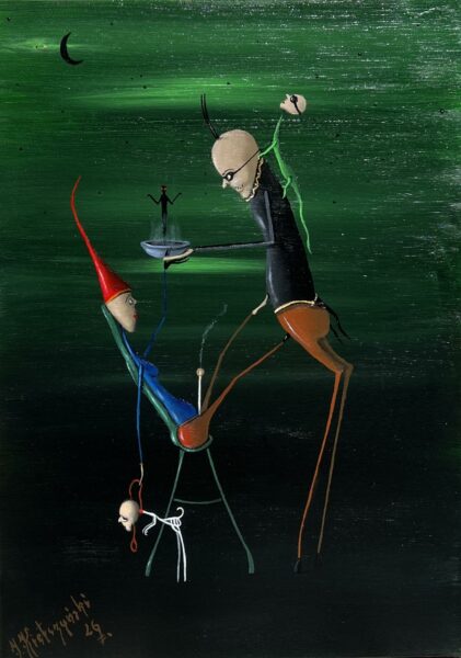 Court of Long Shadows - a painting by Jarosław Kiełczyński