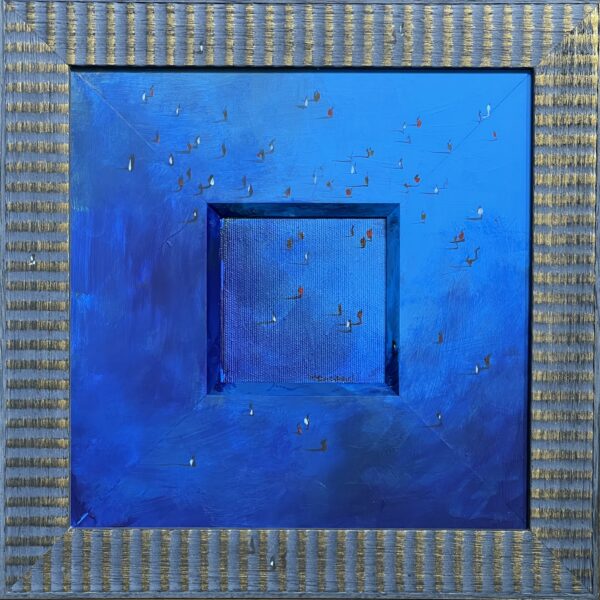 Lacuna in Blue - a painting by Filip Łoziński