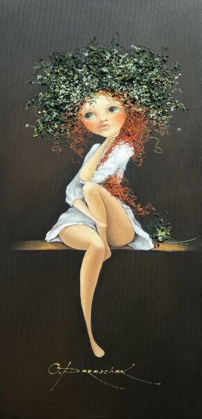 Verdant Crown - a painting by Oksana Parashchak