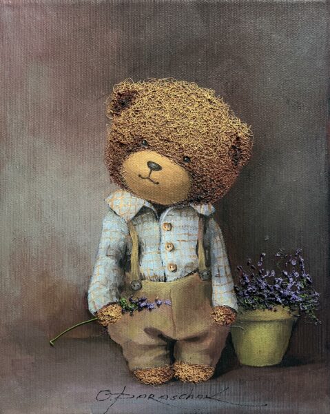 Lavender Confidant - a painting by Oksana Parashchak