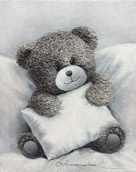 Threaded Solace - a painting by Oksana Parashchak
