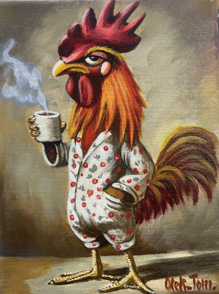 Coffee Begore the Crow - a painting by Aleksander Tomasievych