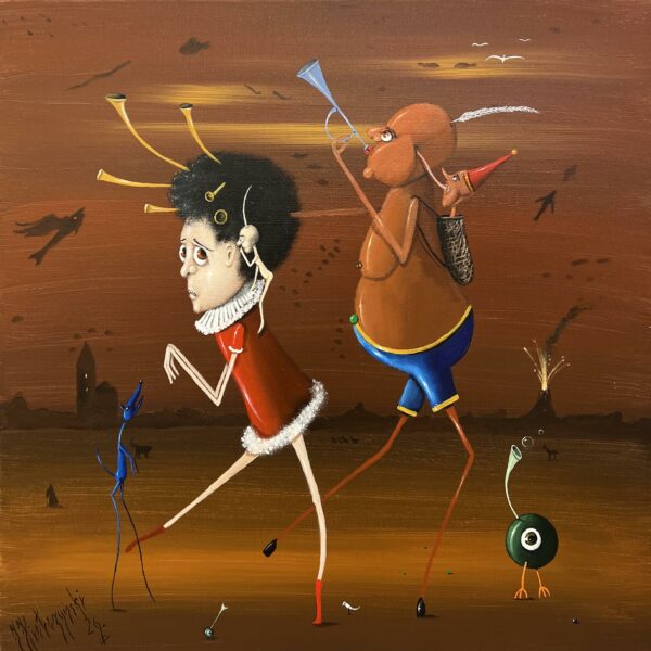 Caravan of Echoes - a painting by Jarosław Kiełczyński