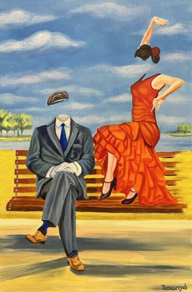 Masque of Manners - a painting by Aleksander Tomasievych