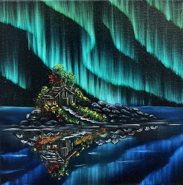 Auroral Refuge - a painting by Marek Rojek