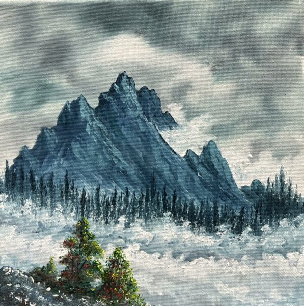Cerulean Ascent - a painting by Marek Rojek