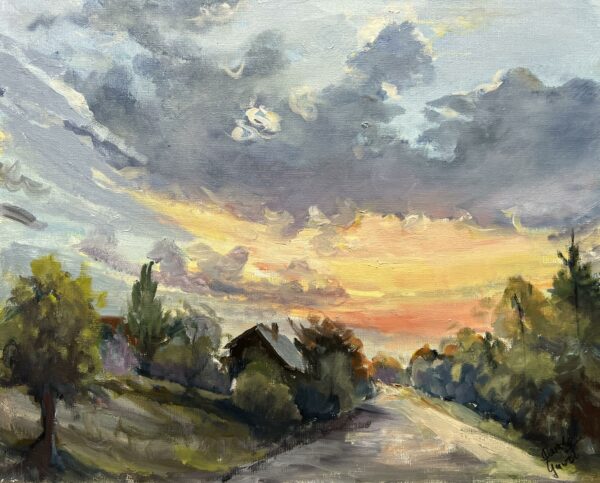 Hearth and Horizon - a painting by Danuta Gaweł