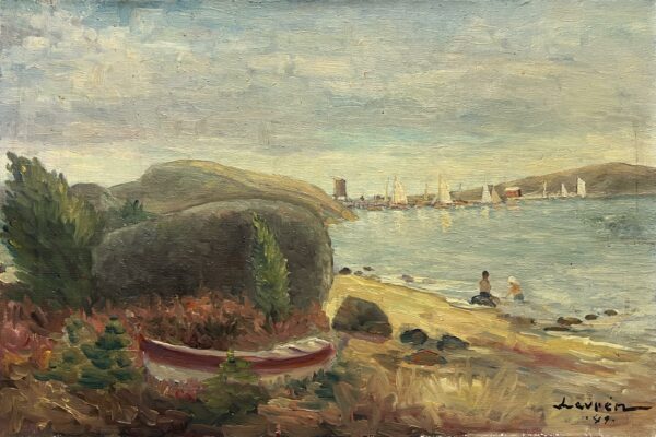 Laconic Harbor - a painting by European school (XX)