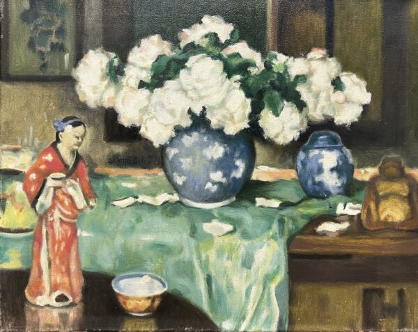 Porcelain Reverie - a painting by European school (XX)