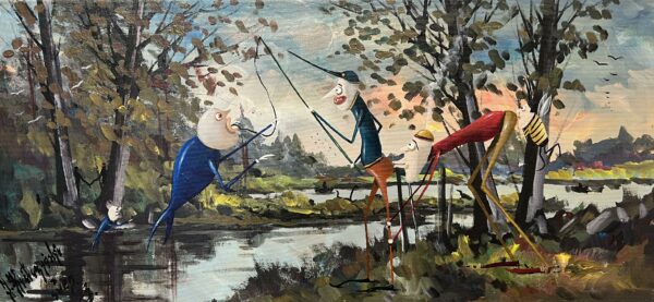 Anglers’ Elegy - a painting by Jarosław Kiełczyński