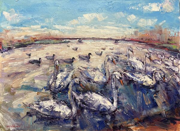 Silvery Procession - a painting by Viktor Fridrikh