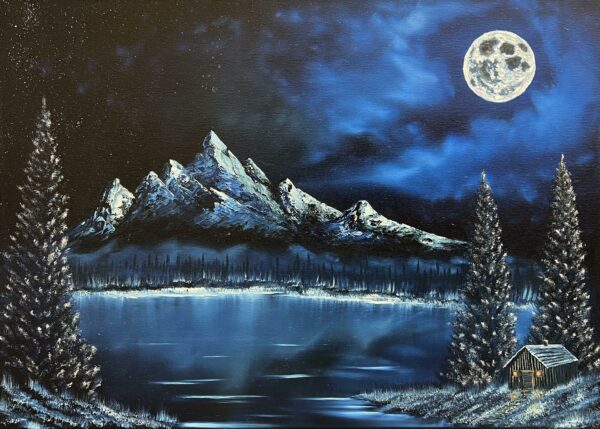 Lunar Solace - a painting by Marek Rojek