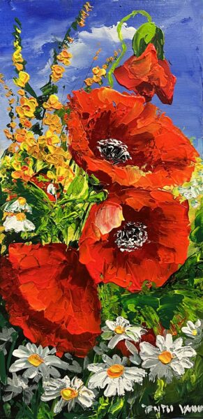 Crimson Rhapsody - a painting by Pentti Vainio