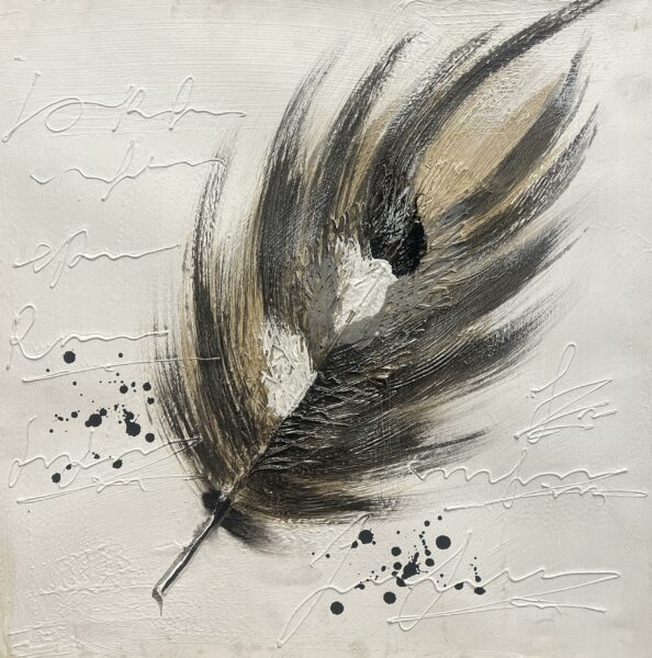 Feathered Allegory - a painting by European school (XX)